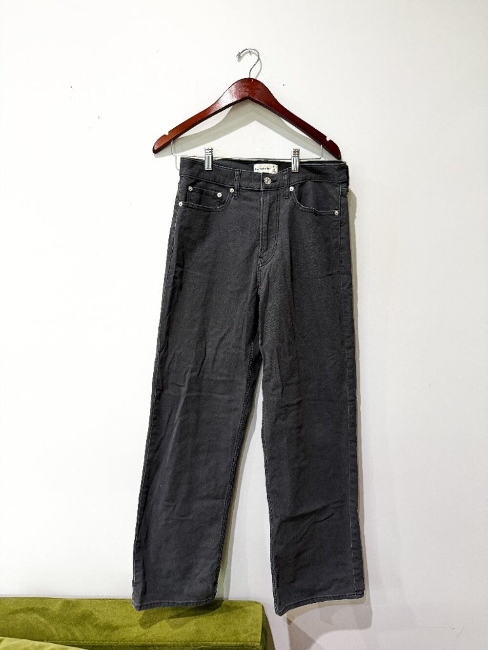 Abercrombie & Fitch Mid Rise Slouchy Utility Pants Dark Gray Women's Size 27 Lon